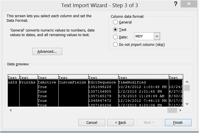 microsoft excel for mac text import wizard can